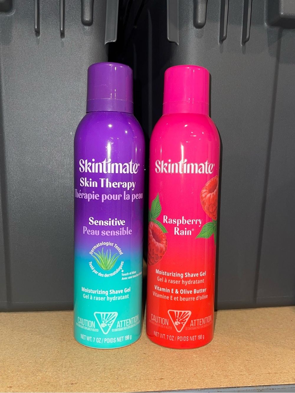 2 Pack Skintimate Skin Therapy Shave Gel 7 oz Raspberry Rain & Sensitive Scents